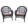 Propation W00208-C-4-FS007-CS Espresso Wicker Chair with Brown Cushion PR1081346